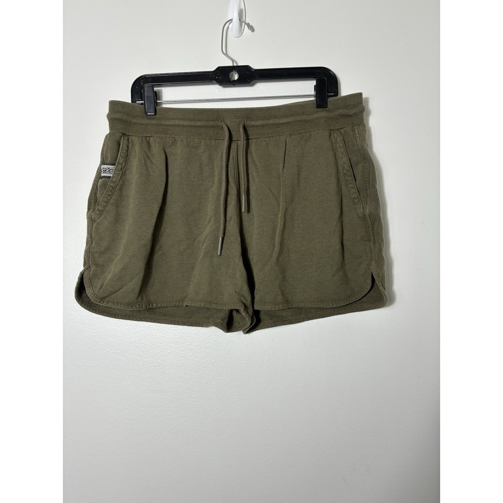PAKA Pull On Shorts Women's XL Green Organic Cotton/alpaca Blend Luxury Pockets